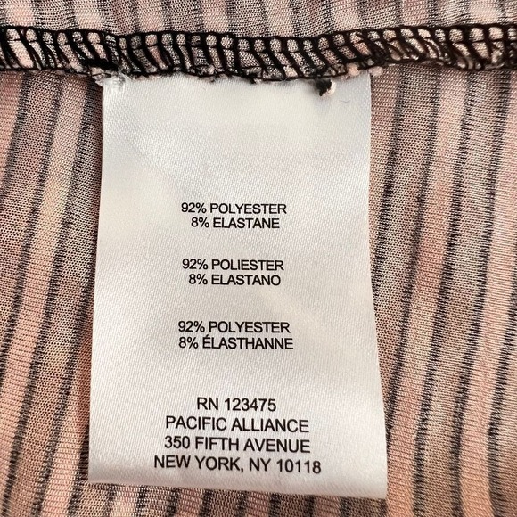 Jones New York Women's Striped Velvet Top‎ Long Sleeve Blouse XL Pink / Black - Picture 7 of 14